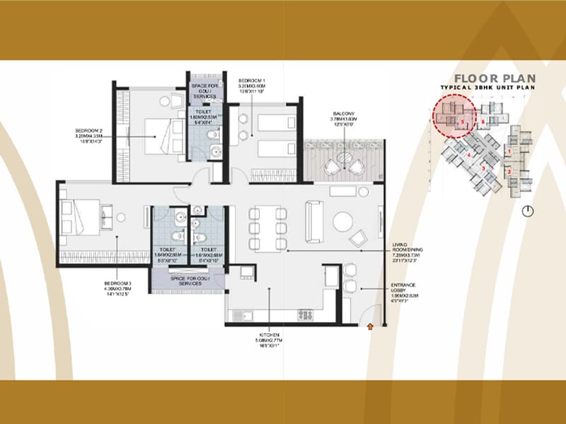 Floor plan of Malpani M Soul Strings — photo gallery, images, brochure, amenities, cost sheet, price breakup, availability details, RERA number, RERA certificate, possession date, layout plan, logo, floor plan, master plan, and location map showcasing project highlights and features.
